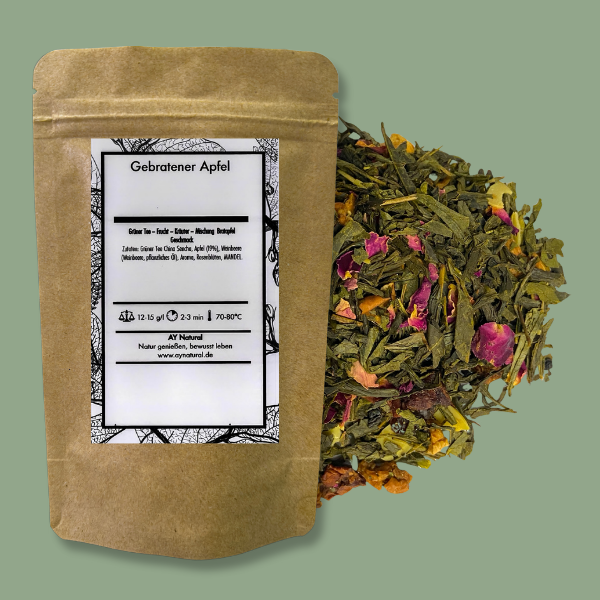 gruenteegebratenerapfeldoypackloseaynatural | AY Natural